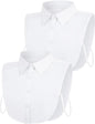 Set of 2 Women's Shirt Collars - Detachable Pointed Collar Basic - Collars for Women - Detachable Women's Collars to Wear Undergarments - Shirt Collar - Shirt Collar - Faux Detachable Collar - Shirt Replacement - One Size Adjustable - White