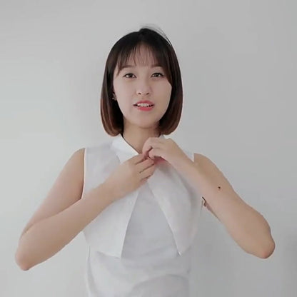 Set of 2 Women's Shirt Collars - Detachable Pointed Collar Basic - Collars for Women - Detachable Women's Collars to Wear Undergarments - Shirt Collar - Shirt Collar - Faux Detachable Collar - Shirt Replacement - One Size Adjustable - White