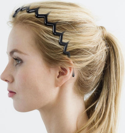 Set of 4 Women's Headbands - Hair Accessories - Women's Hairbands - Headbands - Tiara - Zig Zag - Hairband for Men and Women - Suitable for Running, Sports and Daily Use - Dance - Yoga - Make-Up Accessories - Teenagers - Sports Hairband