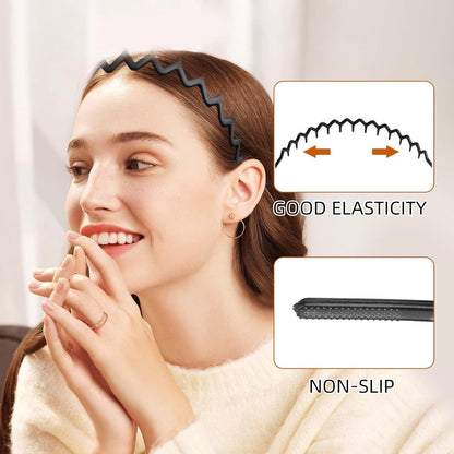 Set of 4 Women's Headbands - Hair Accessories - Women's Hairbands - Headbands - Tiara - Zig Zag - Hairband for Men and Women - Suitable for Running, Sports and Daily Use - Dance - Yoga - Make-Up Accessories - Teenagers - Sports Hairband