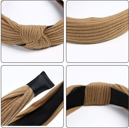 Women's Headbands - Set of 6 Pieces - Headband - Knot Cross Knitted Headbands - Adult Headbands - Sports Yoga Headbands - Mixed 6 Colors - Elastic - Lightweight - Women - Girls - Athletic - Gym - Dance - Yoga - Hair Accessories
