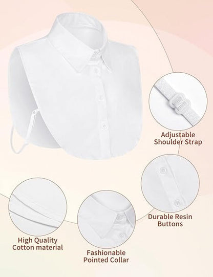 Women's Blouse Collar Detachable Collar White Collar - Detachable Collar - Blouse Collar - Adjustable Pointed Collar - Removable - Collar - Shirt Replacement - Blouse