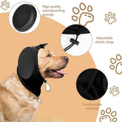 XL - Noise-Reducing Ear Protectors for Dogs - Dog Ear Protector - Ear Protector for Dogs - Dog Ear Protector - Hearing Protection for Pets - Pet Cone - Noise-Dampening Dog Headband - Noise-Reducing Dog Ear Warmer - Blue