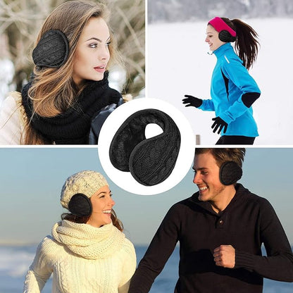 Warm Ear Warmers - Ear Warmer - Classic Winter Ear Warmers - Fleece Ear Warmers - Wraparound Sturdy Soft Comfortable Plush - Fleece Headband - Ear Warmer Hat - Sports Headband Hairband - Cycling Walking Winter Sports - Unisex - Women / Men - Khaki