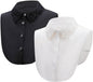 Set of 2 Women's Shirt Collars - Detachable Point Collar Basic - Collars for Women - Ruffles - Detachable Women's Collars to Wear Undergarments - Shirt Collar - Shirt Collar - Faux Detachable Collar - Shirt Replacement - One Size Adjustable - Black and Wh