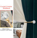 Curtain Tiebacks - 4-Piece Curtain Holders - High Quality - Curtain Tieback Hook - Tiebacks for Curtains - Curtain Bracket - Curtain Tie - For Curtains - Curtain Accessories - Drilling & Installation - Robust and Durable - Gold