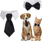- Animal Costume Set - Luxury Tie and Bow Tie for Animals - Suitable for Dachshunds to Border Collies - Adjustable - Tie for Dog - Cat Clothing - Bow Tie for Dog - Dog Bow Tie - Dog Toy - Christmas Dog Bow Tie - Christmas Rug - Gift