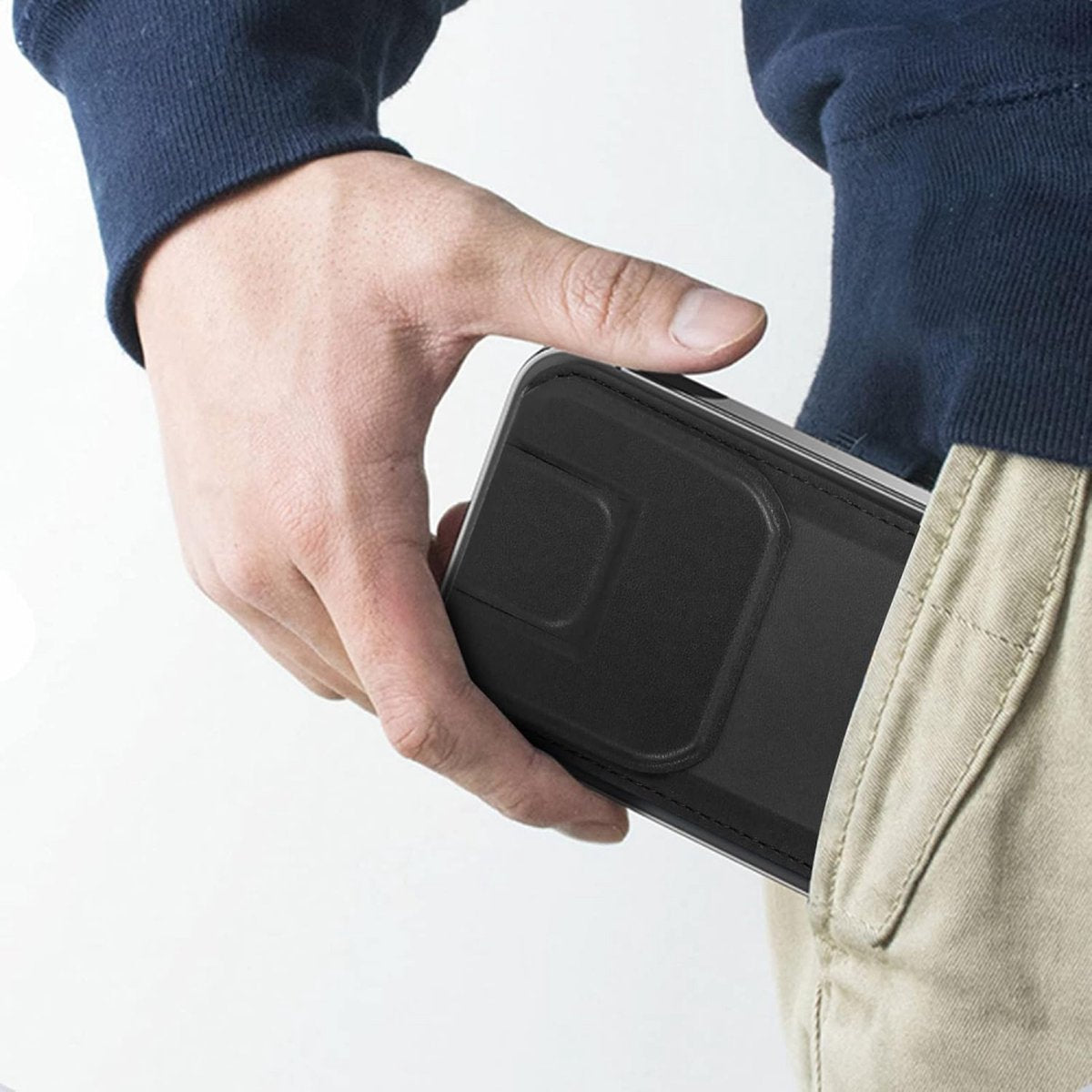 Wallet Stand - Strong Magnetic Card Holder - Suitable for MagSafe - 2-Card Wallet - Ultra-Thin - Foldable - Card Holder for Men & Women - Card Holder - Credit Card Holder - Magnetic Closure - Stand Function - Stand - Black