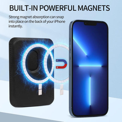 Wallet Stand - Strong Magnetic Card Holder - Suitable for MagSafe - 2-Card Wallet - Ultra-Thin - Foldable - Card Holder for Men & Women - Card Holder - Credit Card Holder - Magnetic Closure - Stand Function - Stand - Black