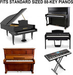 Removable Silicone Piano Stickers - 88 Keys - Key Guide - Keyboard Stickers - Reusable - Learn Music Notes Easily - Learn to Play Strip - Includes Storage Box - For Beginners