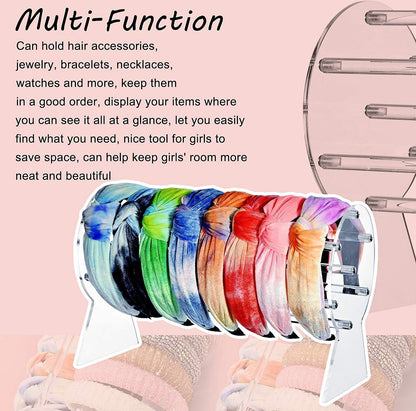 Headband Stand - Jewelry Stand - Holder For Headbands - Organizer - Jewelry Display - Store Hair Accessories - Acrylic Headband Holder - Girls - Detachable - Display - For Jewelry, Watches, Necklaces And Bangles, Hair Accessories