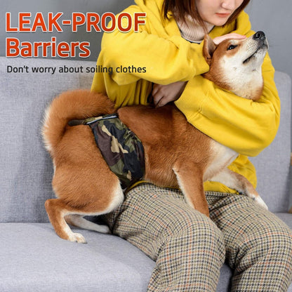 Dog Heat Pants - 3 Pieces - Dog Pants - Dog Diaper - Size L - Super Absorbent - Washable - Reusable - Prevents Unwanted Pregnancies in Female Dogs - Eco-Friendly - Perfect Fit - For Incontinence and Heat