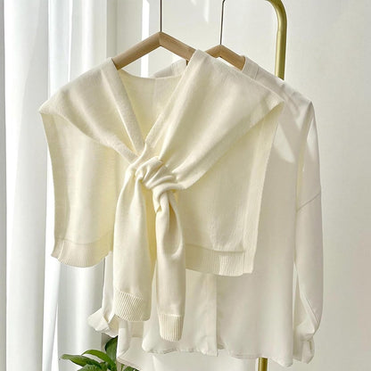 Women's Scarf Wrap - Poncho - Women's Neck Scarf - Scarves - Women's Neck Scarf - Wrap - Women's Scarf - Luxury Gift - Solid - Ladies - Scarf with Loop - Knitted - Lightweight - Spring Summer Beach Weekend Casual Festive Evening Dress Stole - Cosy Chic