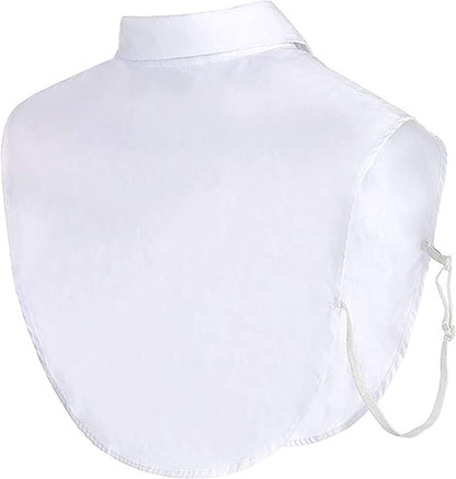 2 pieces - Women's Shirt Collar - Shirt Collar - Detachable Collar - Small Shirt Collar - Faux Detachable Collar - Detachable Pointed Collar - Small Collar - Pointed Collar - Shirt Replacement - Blouse - Adjustable - One Size - White, Black