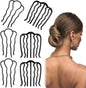 6 pieces - metal hair comb - Hair clip - Hairpin - Hair clips - U-shaped side comb - French hair comb - Hairpins - Hair accessories - vintage updo comb - combination of thick and fine hair - black