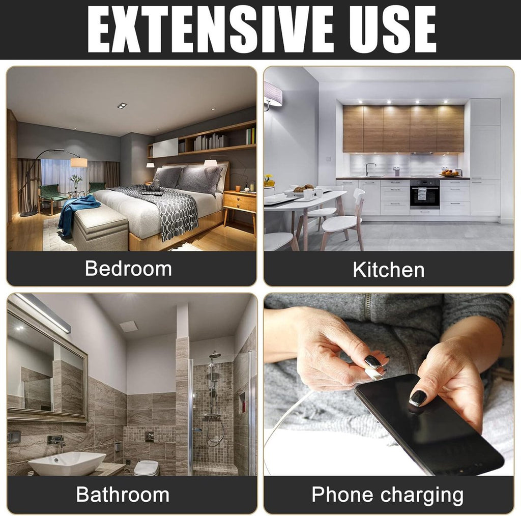 Countdown Switch - 120 minutes - Countdown timer switch - Mechanical countdown timer socket - time switch - timer light switch - with timer - timer socket - for bathroom extractor fan, garage, laundry room, storage room or spa - white