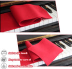Piano Keyboard Dust Cover - Keyboard Protective Cover - Piano Dust Cover - Suitable for 88 Keys - Universal - Piano Protector - for Digital Electric Piano - for Electronic Keyboard, Digital Piano - Red