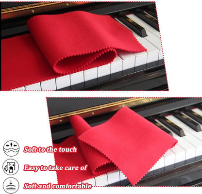 Piano Keyboard Dust Cover - Keyboard Protective Cover - Piano Dust Cover - Suitable for 88 Keys - Universal - Piano Protector - for Digital Electric Piano - for Electronic Keyboard, Digital Piano - Red
