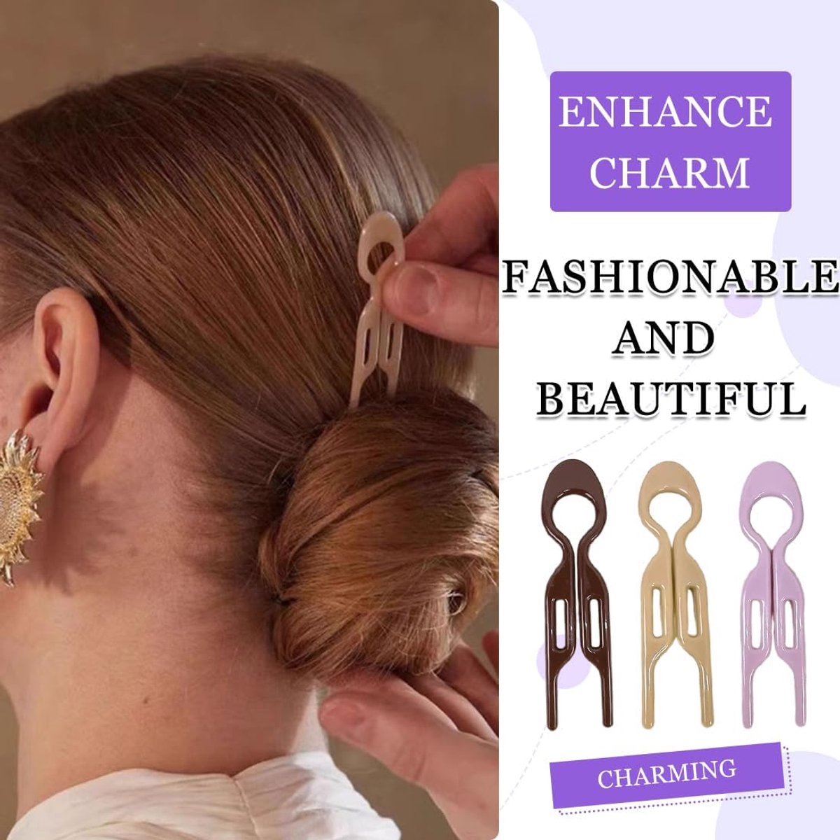 Hairpins - 12 pieces - Hair clips - Hair forks - U-shaped hairpins - French hairpins - Hair accessories - hair fork pin for women - Hair Pin - Hair jewelry