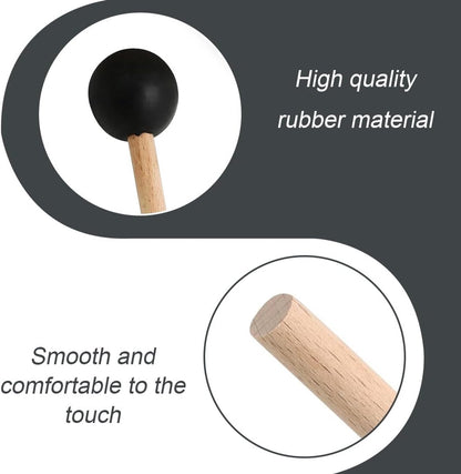 1 pair - Drumsticks - Mallets Sticks - Mallets - Wooden xylophone sticks - - hollow drumsticks - wooden percussion sticks with wooden handle - rhythm sticks - for glockenspiel, wooden block, percussion instruments - 18.7 cm - black