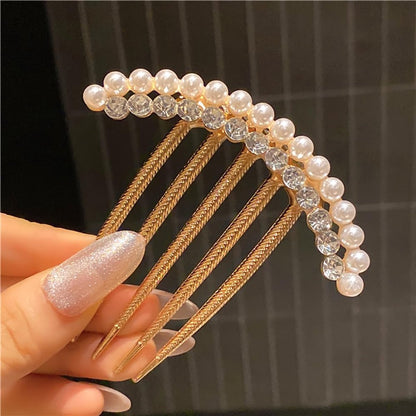 2 pieces - Hair comb - Hair clip - Hairpin - Hair clamps - U-shaped side comb - pearl side hair combs - crystal rhinestone hair comb - bridal hairpieces - decorative combs - hairpins - headwear - hair accessories