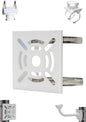 Security camera bracket - Camera bracket - Security bracket - with 2 rings - universal metal bracket - Vertical pole adapter - For security cameras - Sturdy metal bracket - Flat pole bracket - sturdy and durable - White