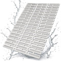 Shower mat - 40*68 cm - Non-slip shower mat - Bath mat - with suction cups and drainage holes - non-slip bath mats - for use in the bath, shower tray, or bathroom tiles - easy to cut and dry - for the elderly, children, and pets - white & grey
