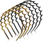 Pieces Zigzag Headbands - Women's Hairbands - for thick curly hair - plastic shark tooth combs - Hair Accessories - sawtooth headbands - plastic wavy tooth headbands - for men and women - black, brown