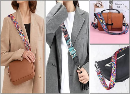Bag Strap - 4-Piece Shoulder Strap - Adjustable Bag Strap - Bagstrap - Bag Strap - Colorful Ethnic Style Strap - shoulder strap for bag - Shoulder Strap - bag strap bag strap - Front Shoulder Strap Handbag Canvas Bags DIY Accessories Unisex