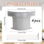 4 pieces - Sheet holder - Bed sheet holder - Duvet clips - Sheet clamps - with fastening strips - removable fitted sheet corner holders - bed clips - corner holders for covers - for mattress protectors, bedding, blankets - 15*12*8.5 cm - grey