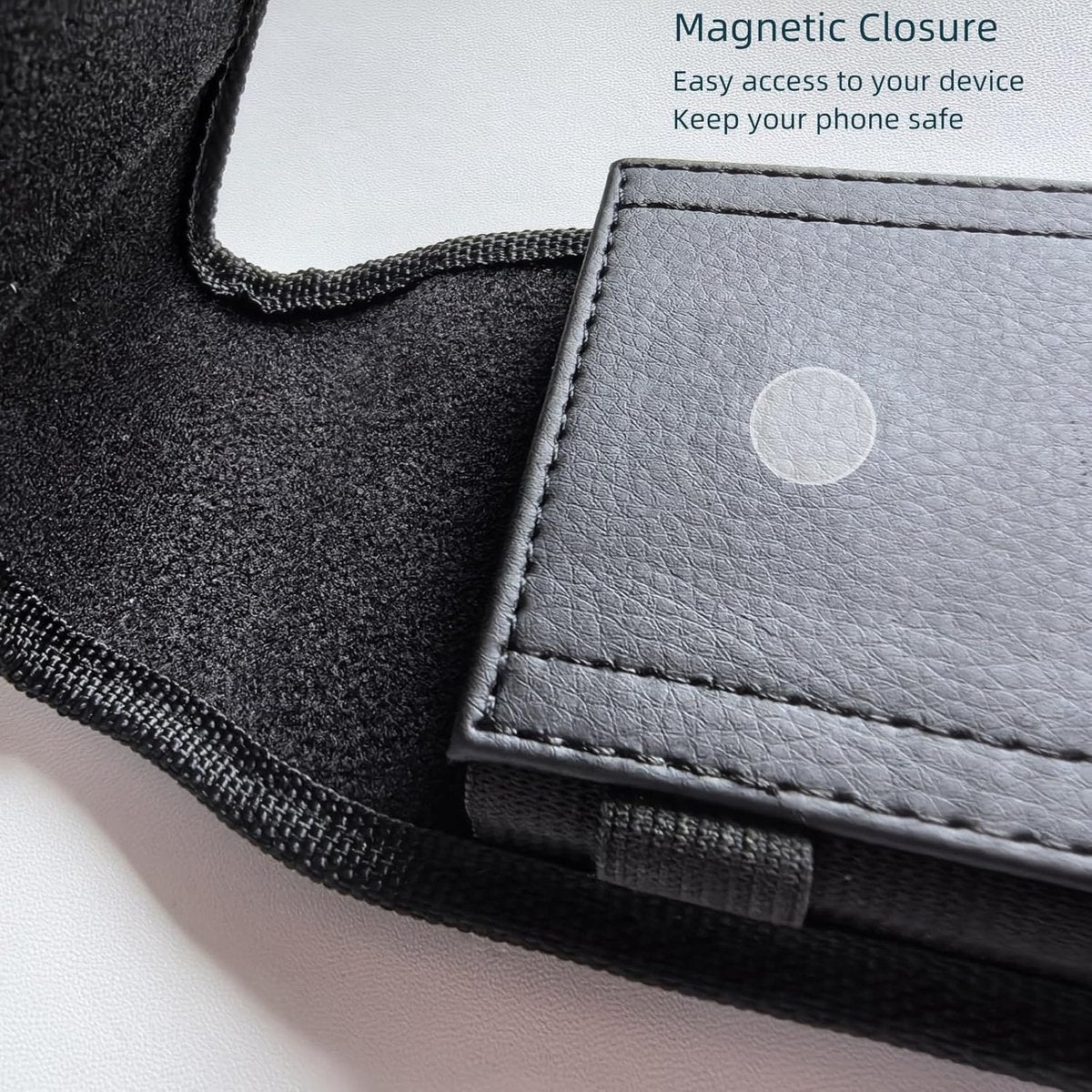 1 piece - 16.3*1.8*8.3 cm - Phone Bag - Phone Holster Bag - Waist Bag - Phone Holder for Belt Clip - Vertical Clip Holster - Men's Belt Phone Holder - Belt Clip - for 6.2-6.5 inch mobile phones - black