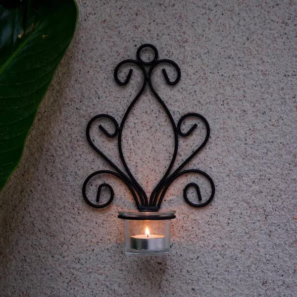 Creative Iron Wall Candle Holders Vintage Candlesticks