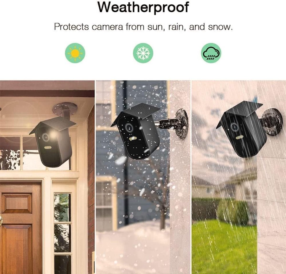 2 pieces - Camera silicone protective cover - Surveillance camera protective cover - suitable for EufyCam 2C - Protection - Weatherproof silicone housing - Soft - Black + White