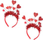 2 pieces - Love headband - festival - surprise - Valentine's Day party hair - Headband - 20*29cm - red - felt cloth