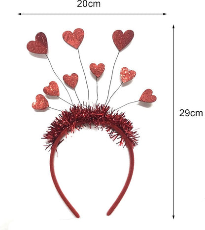 2 pieces - Love headband - festival - surprise - Valentine's Day party hair - Headband - 20*29cm - red - felt cloth
