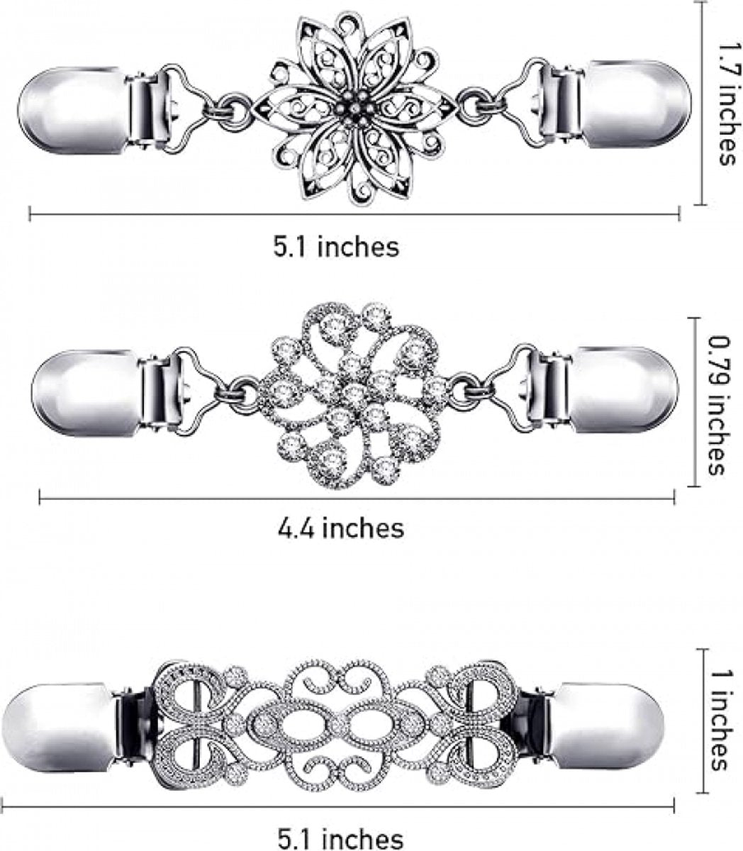 6 pieces - Cardigan clasp - Brooch clip - Women's cardigan clip - Cardigan clasp - Clothes clip - Cardigan clips - Cardigan pin - Cardigan clip - Non-slip fixed buckle - for dresses, shirts, sweaters, jackets