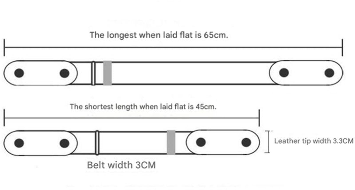 Buckle-Free Belt - 4 Pieces - Elastic Belt Without Buckle - PU - Buckle-Free & Elastic Belt for Women & Men - Buckle-Free Belt - Belt Without Holes - Suitable for Pants and Skirts - 3cm Wide - Black/White/Light Blue/Dark Blue
