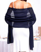 Women's Scarf - Shawl - Polyester - Soft - Thin Wrap Shawl - Wedding Wrap - Evening Party Stole - Fashion Scarf - Scarf For Women - Women's Scarf - Stole - Neck Scarf - Elegant - Suitable for Evening Dresses - 175*70cm - Blue