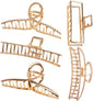 Hair Clips - 5 Pieces - Women - Hair Accessories - Hair Clip - Gold - Hairpins - Clips - Metal - Butterfly, Square and Curved - Hair Claw