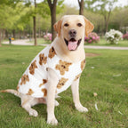 Dog Coat - Cute Bear Pattern - Plush Dog Vest - Winter Dog Coats - Dog Coat - Suitable for medium to large dogs weighing 20-25 kg - White