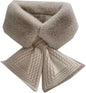 Women's Scarf - Women's Winter Scarf - Thick - Warm - Short Scarves - Plush Cross Scarves - Neck Scarves - Milk Tea Color