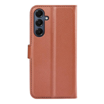 Compatible with Samsung Galaxy A17 5G Brown Horizontal Flip Stand Case Samsung Brown