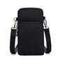 Mobile Phone Bag with Shoulder Strap in Durable Nylon Polyester Black