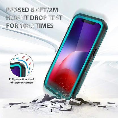 Waterproof Case for iPhone 15 14 13 12 11 Pro Max XS Max XR 7 8 IP68 Diving Swimming Transparent Black