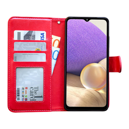 Compatible with Samsung Galaxy A32 5G Leather Case Black Protective Cover