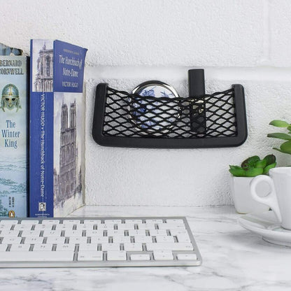 Universal Car Mesh Pocket Organizer for Phones and Glasses - Car Storage Net Compatible with All Cars
