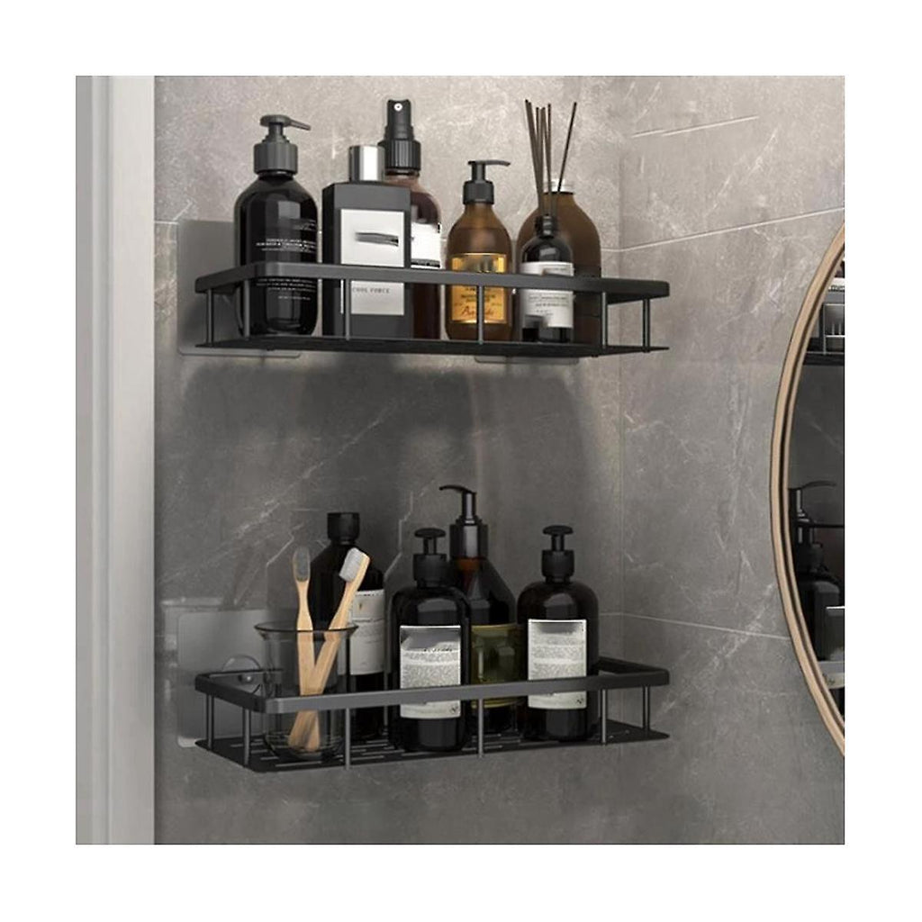 2pcs Wall Mount Corner Shelf for Bathroom Compatible with Braun Shower Storage Bracket Toilet Makeup Organization