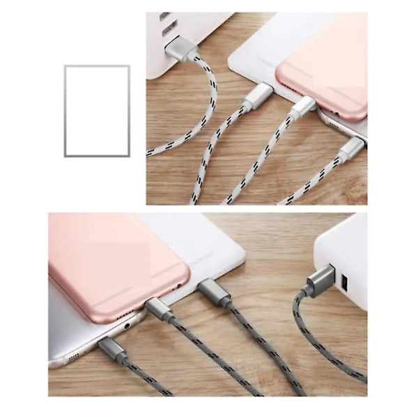 USB Type C Fast Charging Cable 2m Gray Compatible with Samsung S21 S22 S23