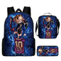 3-piece Lionel Messi football backpack school bag set