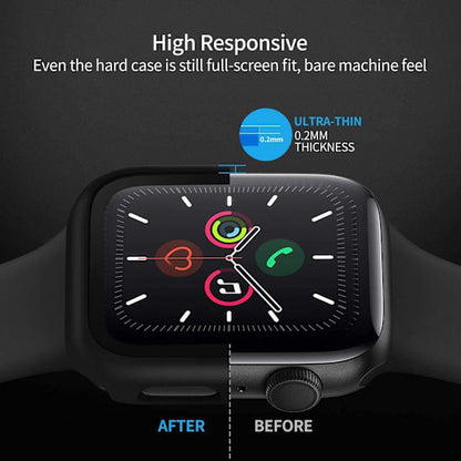 Compatible with Apple Watch Series 7/8/9 45mm 2-Pack Black Screen Protector